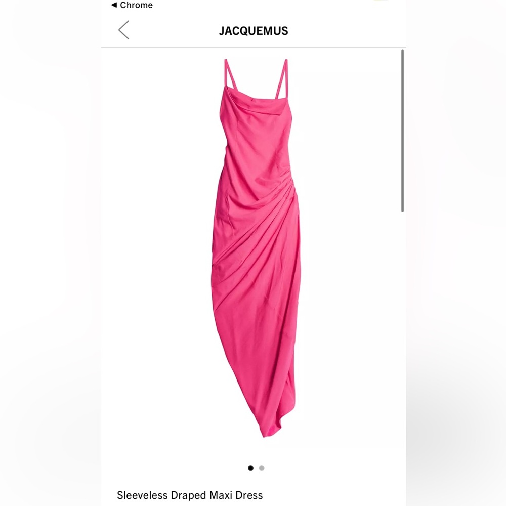 Jacquemus sleeveless draped pink dress - size 36 (US 4)